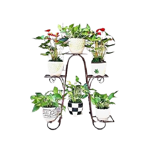 Heavy Duty Creative Simple Style Unique shape Flower Rack 3 - Tier Metal Plant Stand For Farmhouse Resort Living Room Usage