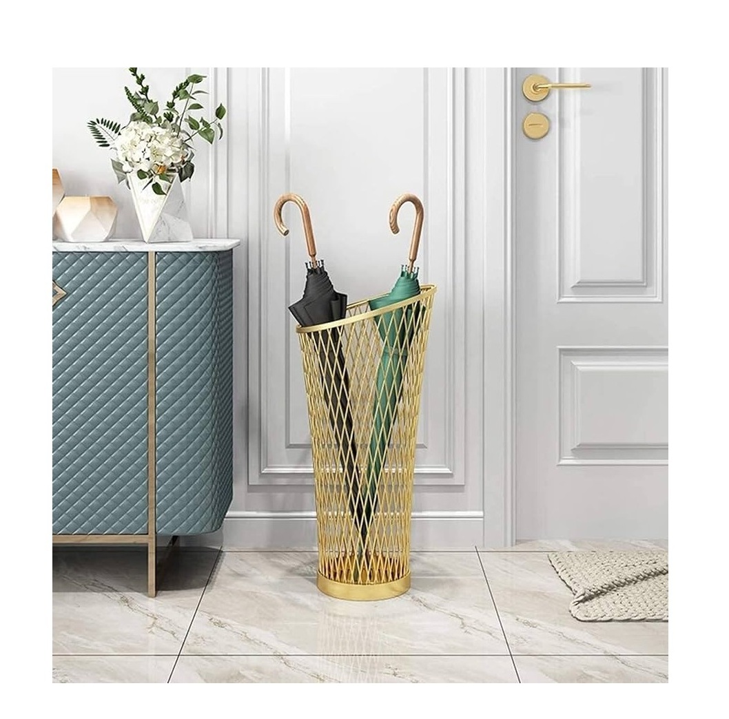 Umbrella Stand Metal Umbrella Display Stand Big Umbrella Stand Retail Decorative Holder Luxury Round Made in India Export 2023