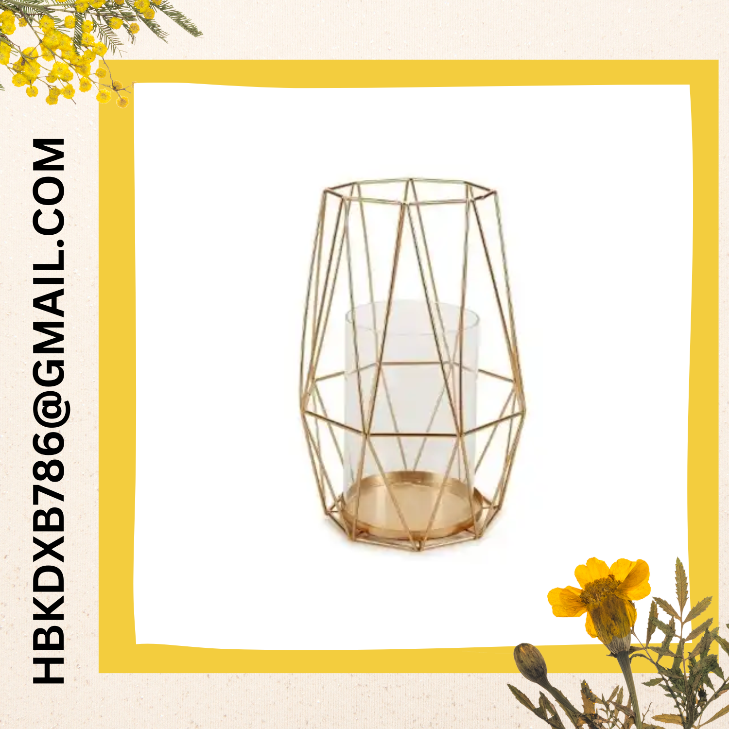 Ready To Ship Decorative Metal Wire Tea Light Candle Holder Lantern With Gold Finished Trendy Style Candle Holder