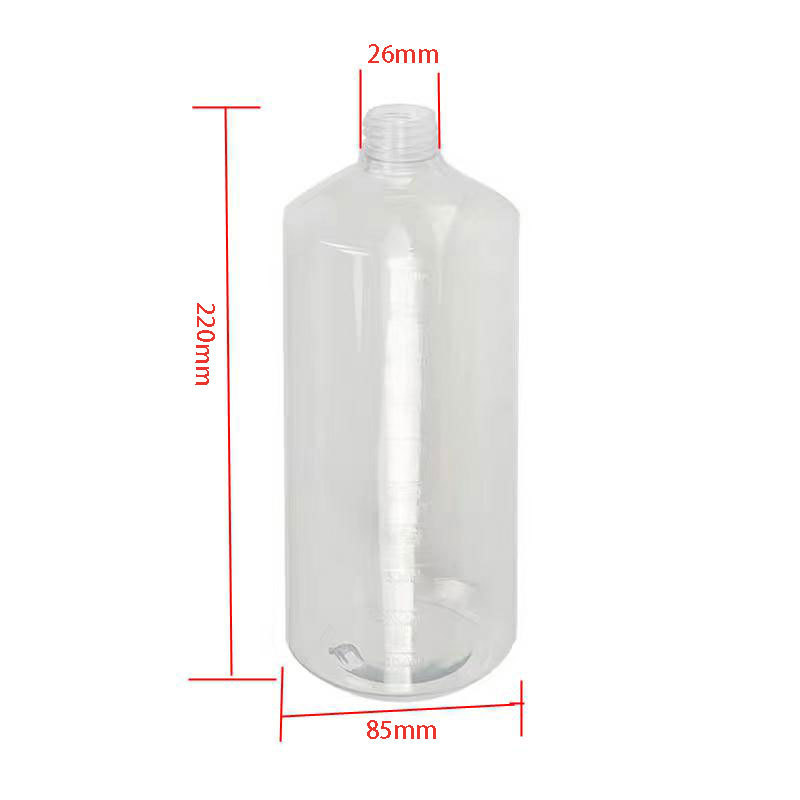 Foam Cannon Clear Bottle Pressure Washer Attachement Snow Foam Lance 1L Soap Bottle Tank Transparent Chemicals Bottle Container