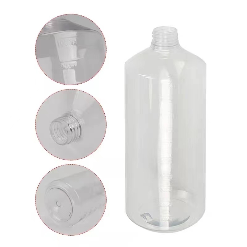 Foam Cannon Clear Bottle Pressure Washer Attachement Snow Foam Lance 1L Soap Bottle Tank Transparent Chemicals Bottle Container