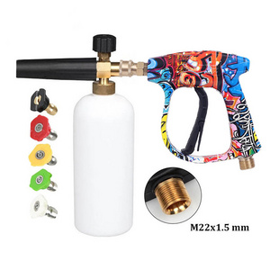 car washer water gun snow foam cannon tip nozzle set high pressure cleaner water hose 1 liter foam lance car wash machine