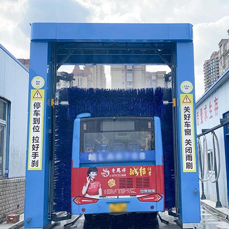 Blue 3 Brushes Reciprocating Automatic Bus Washing Machine Truck Wash Equipment