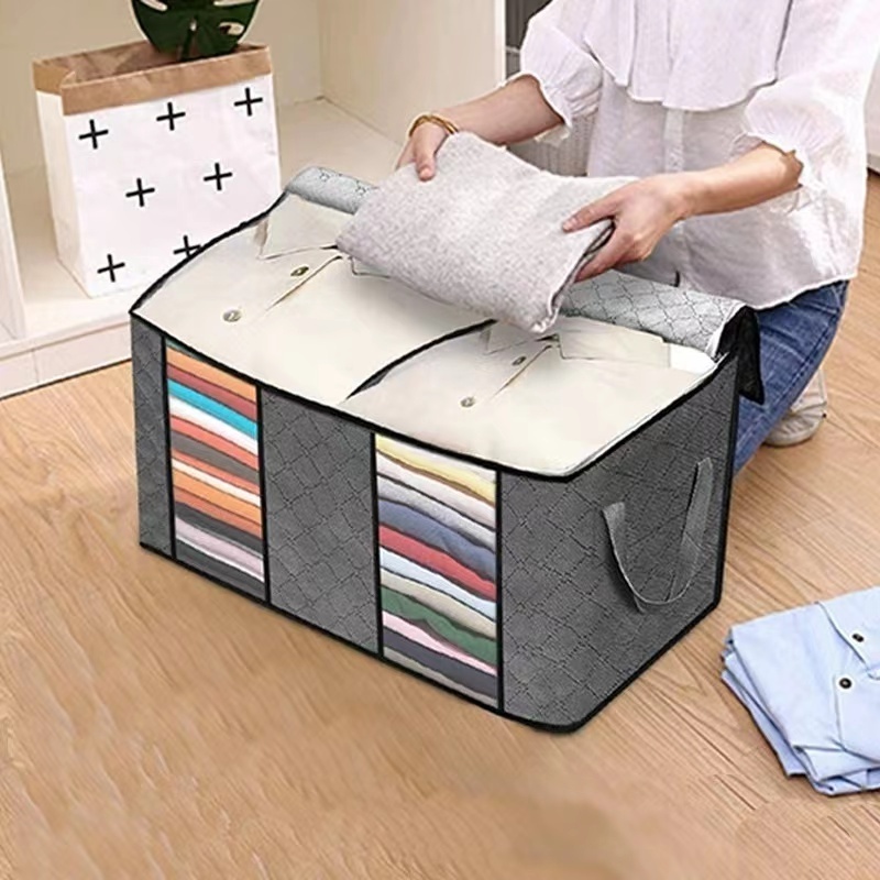 Large Capacity Clothes Storage Bags Blanket Storage Containers for Comforters Foldable Bedding Organizer