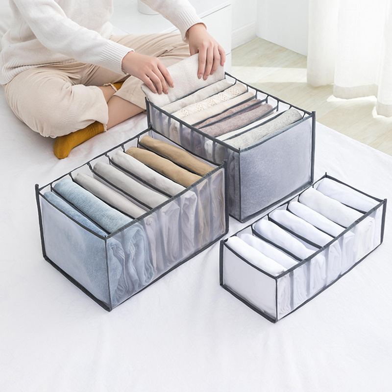 Hot sale mesh pants storage organizer clothes underwear organizer storage box organizer for closet