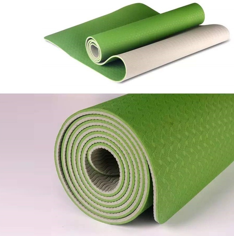 Yoga Mat Pilates Mat Non Slip TPE Exercise Mats for Workout Fitness Gym Home Yoga