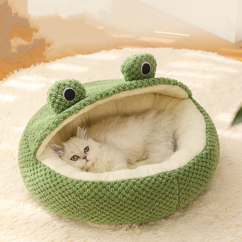 Warm Cat Bed For Portable Pet Beds Sweet Kittens Basket Cushion Cat Pillow Mat Tent Puppy Nest Cave Cats House Goods