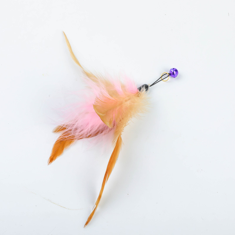 Cat Toys Classic Funny Stick Wire Feather  Resistant To Bite Funny Cat Stick