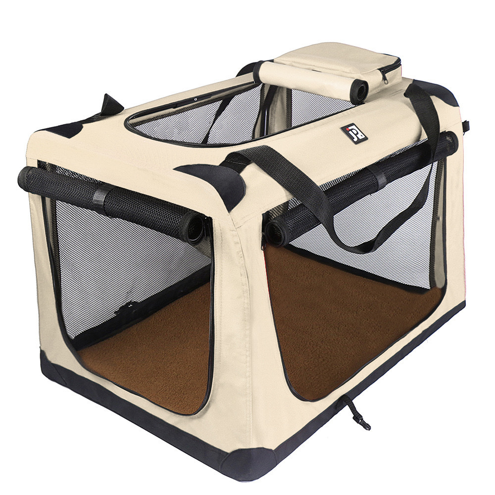 Indoor Pet Foldable Collapsible Soft Dog Crate Easy Carry In Car Foldable Cat Dog Travel Carrier Bag