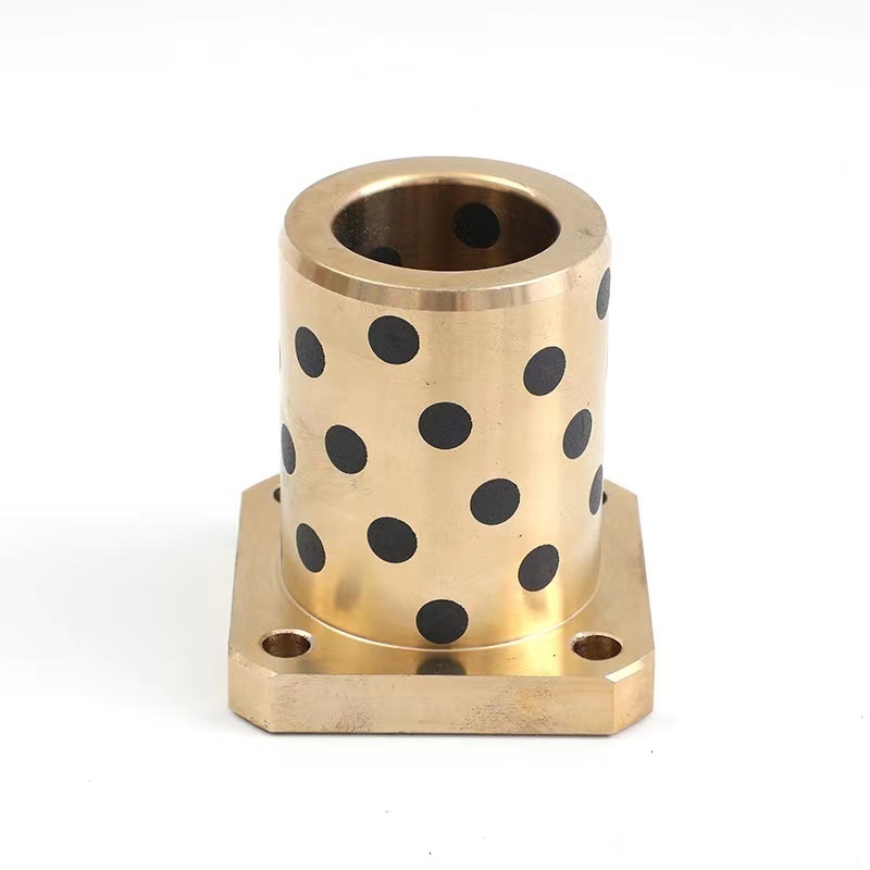 Customized Self Lubricating Straight or flanged Oilless Brass Copper Sleeve Bearing Bushing Oil Bronze Bushing