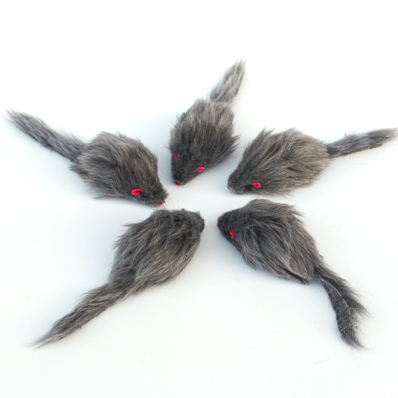 16CM long plush grey rat cat toy Rustling cat interactive fun to amuse cats and mice pet chew toys