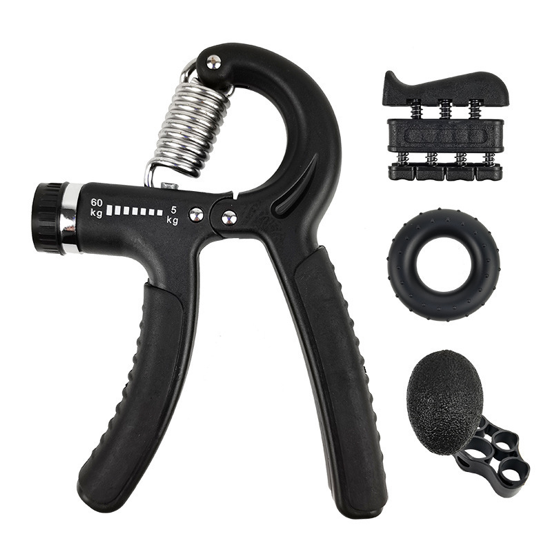 5 Pcs Hand Grip Strengthener Set Adjustable Hand Gripper Finger Rehabilitation Training Resistance Stress Relief Ball