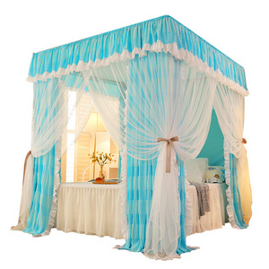 High Quality 4 Corner Post Elegant Mosquito Net Curtain Bed Canopy