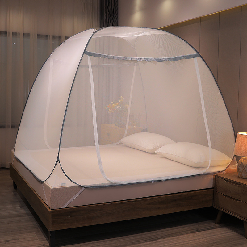 2023 NEW wholesale Umbrella Polyester cute Yurt Mosquito Net Tent Double Doors for Bed