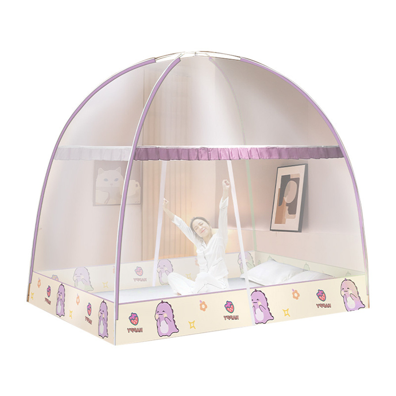 NEW wholesale Solid Umbrella Polyester cute Yurt Mosquito Net Tent Double Doors for Bed