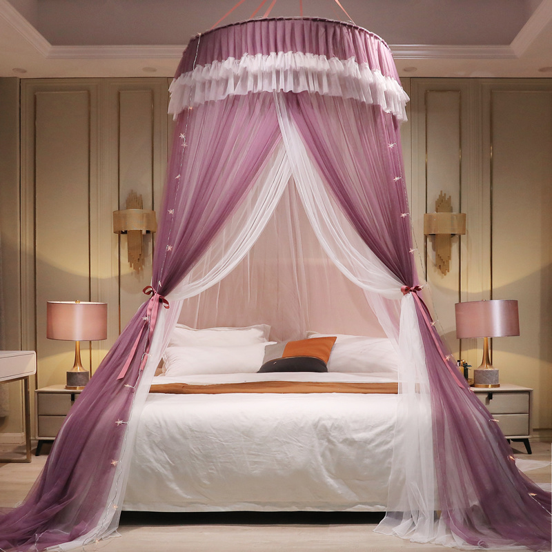 Hot sale Princess Hanging Dome Mosquito Net Double Layer Yarn Bed Canopy Romantic Bed mosquito net