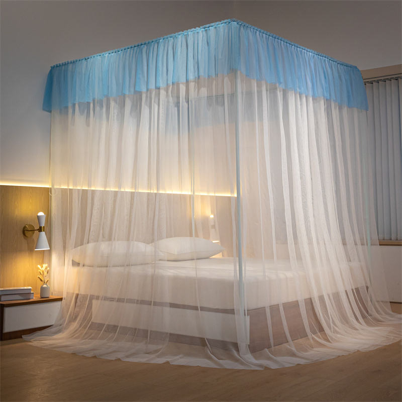 High Quality 4 Corner Post Elegant Mosquito Net Curtain Bed Canopy