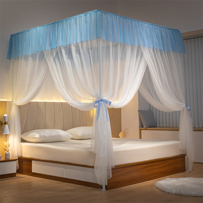 High Quality 4 Corner Post Elegant Mosquito Net Curtain Bed Canopy