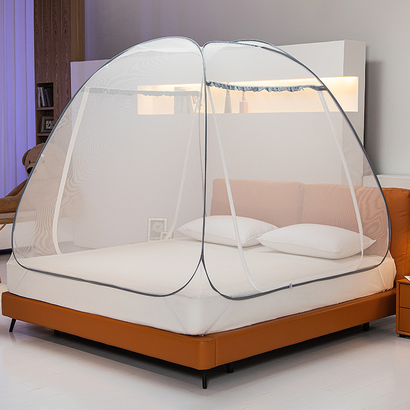 2023 NEW wholesale Umbrella Polyester cute Yurt Mosquito Net Tent Double Doors for Bed