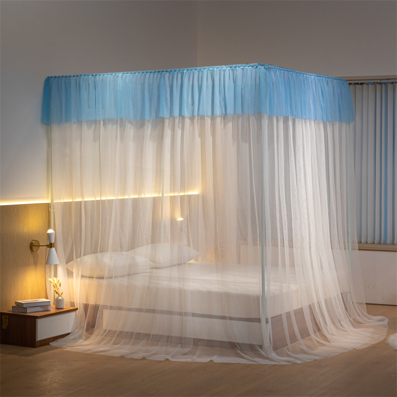 High Quality 4 Corner Post Elegant Mosquito Net Curtain Bed Canopy