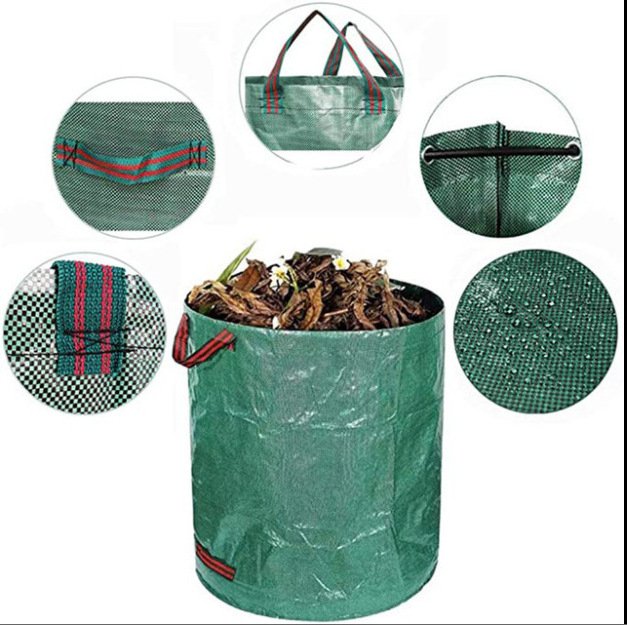 32 Gallon Garden plant leaf garbage storage deciduous bag weed collection bag debris sorting green leaf bag