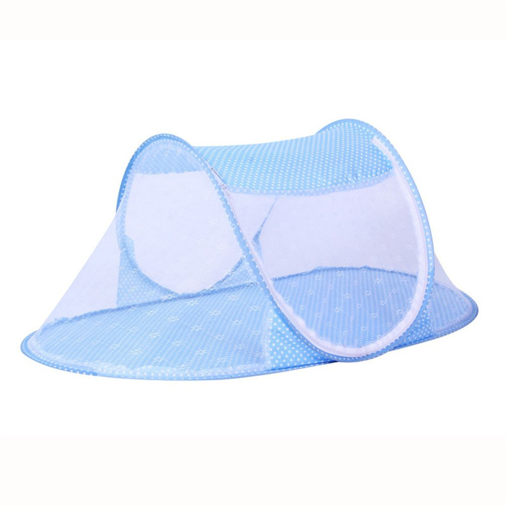 Baby Infant Bed Canopy Mosquito Net with Cotton-padded Mattress Pillow