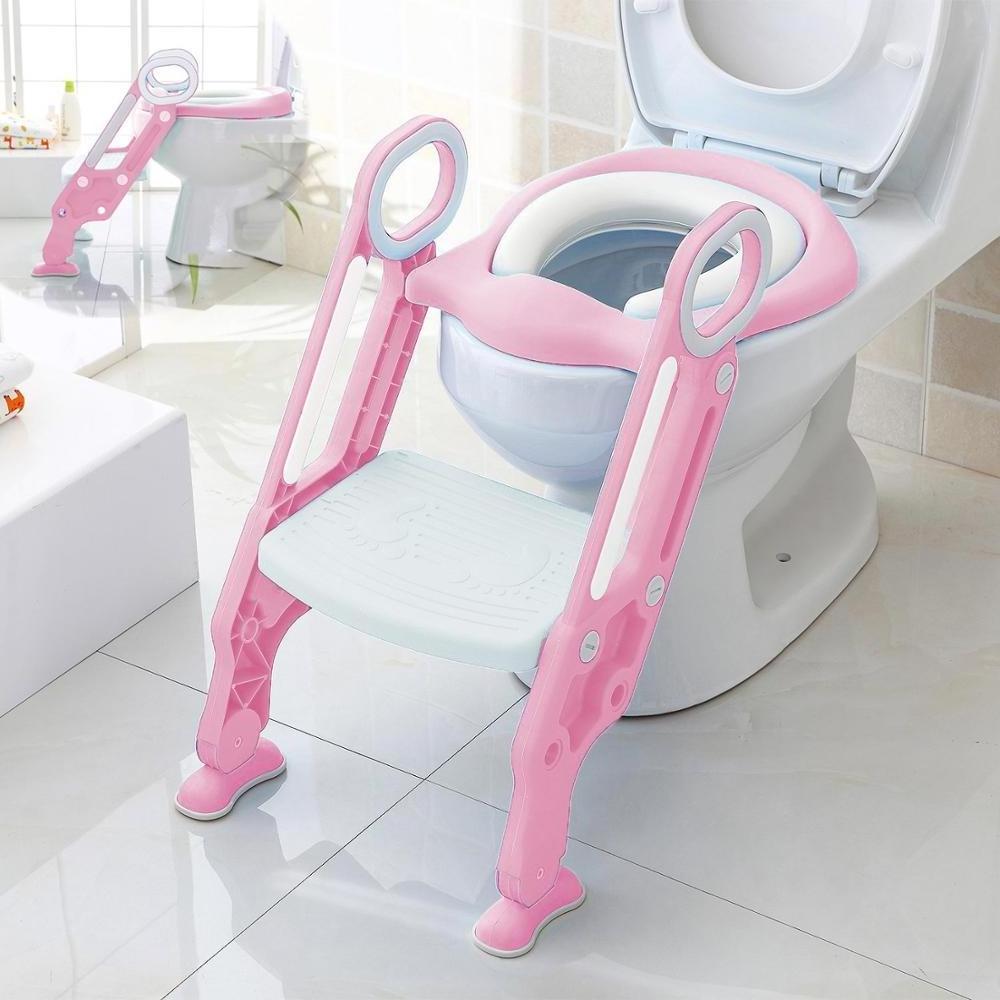 2022 New Baby Children Kids Boys Girls Potty Seat With Ladder Cover Toilet Folding Chair Pee Training Urinal Seating Potties