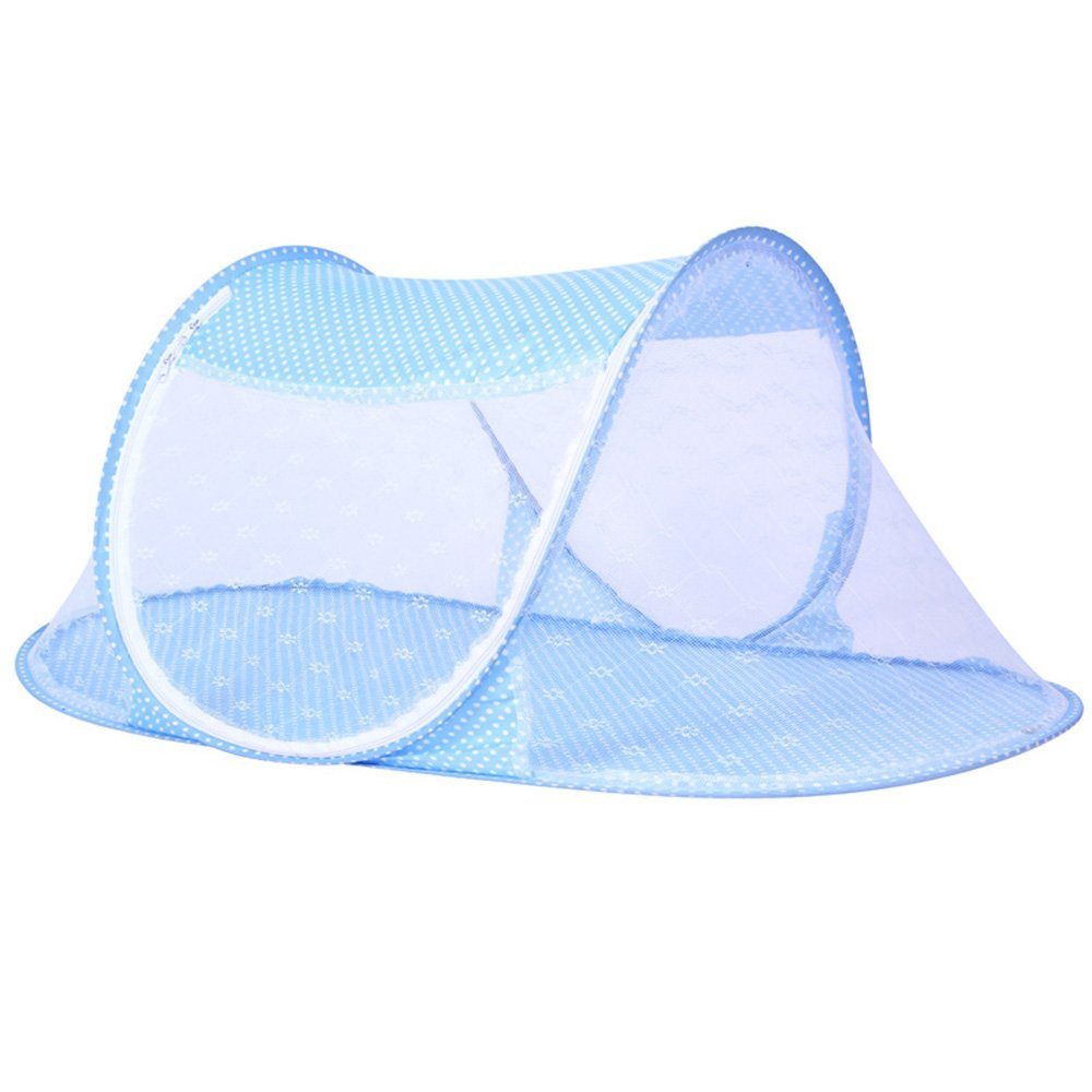 Baby Infant Bed Canopy Mosquito Net with Cotton-padded Mattress Pillow