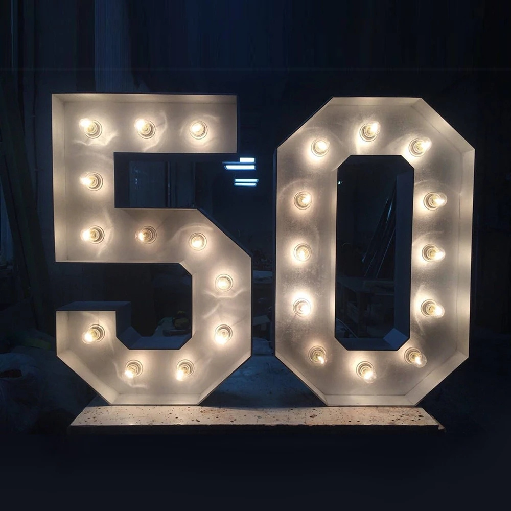 Marquee Letters 4ft Led Number For Wedding Custom Giant Logo Large Love Light Up Bulb Signs Outdoor Big Love Words For Party