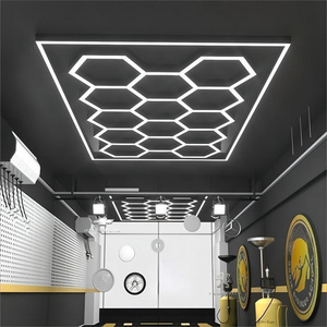 Garage Light for Auto Detailing Honeycomb Hexagon Design for Car Wash & Beauty Shop Workshops