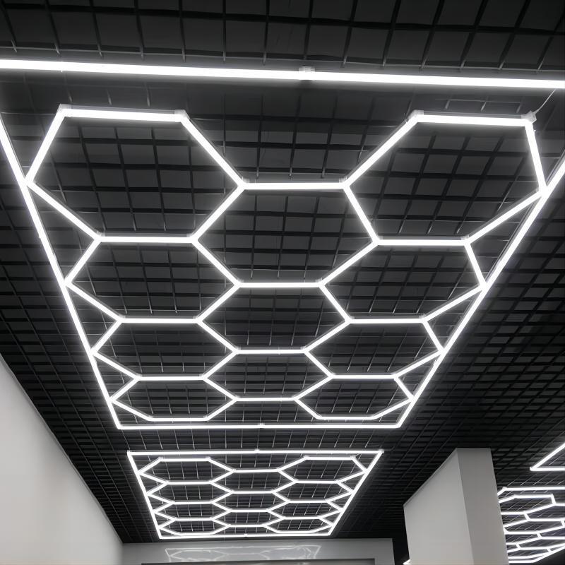 Garage Led Light 110V-220V for Auto Detailing Honeycomb Hexagon light for Car Wash Beauty Shop