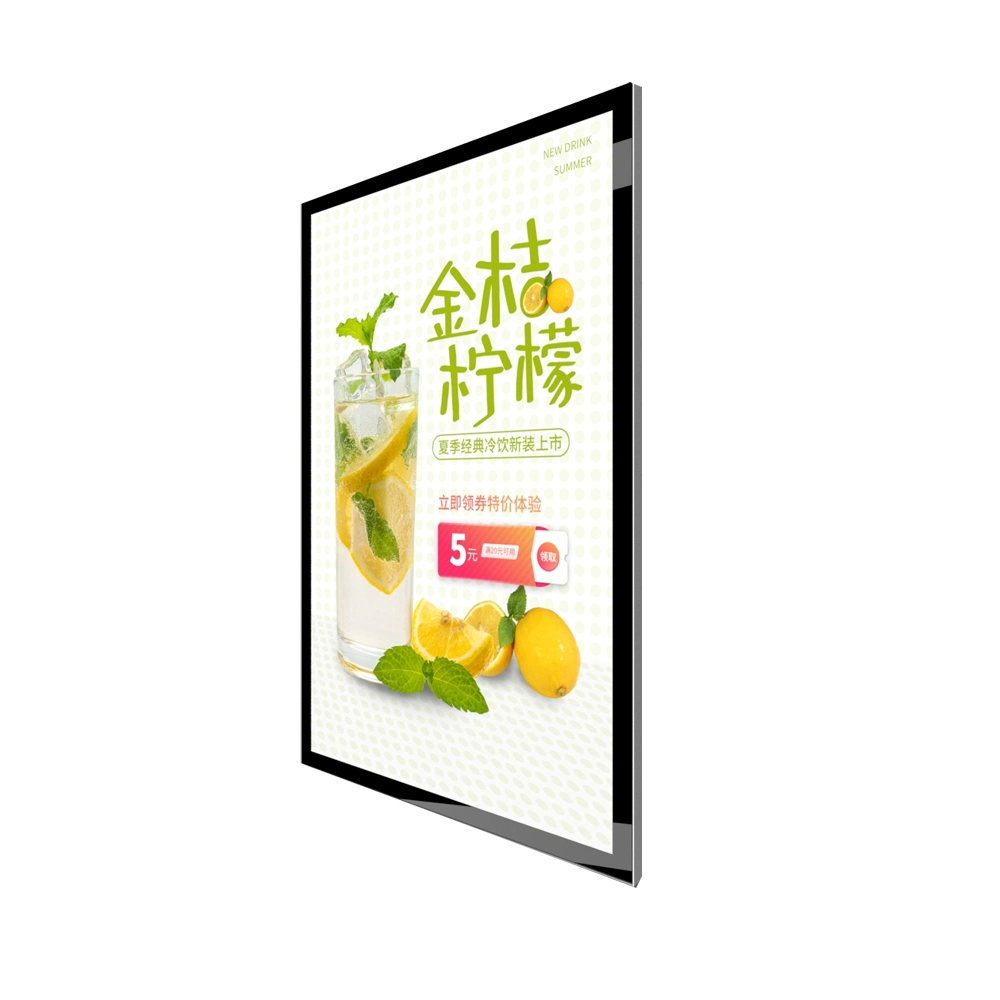 Ultra-Thin LED Light Box Restaurant and Cinema Marketing Hanging Display Frame LED Menu Board for Advertising Working Light