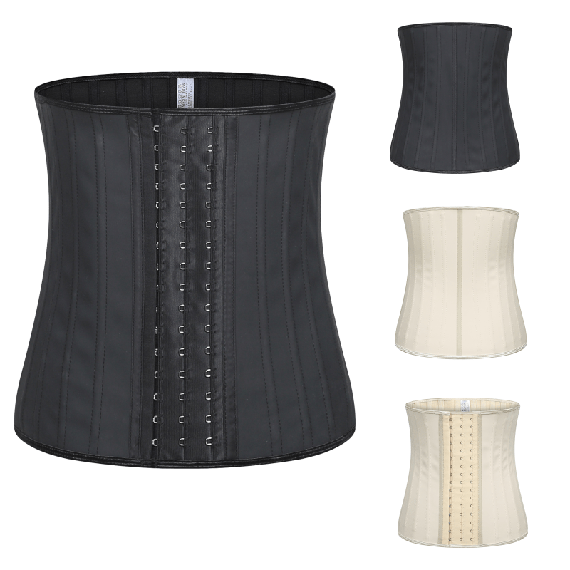 Free Sample Custom Logo Adjustable High Quality Plus Size Colombian 25 Steel Bone Latex Waist Trainer Corset for Women