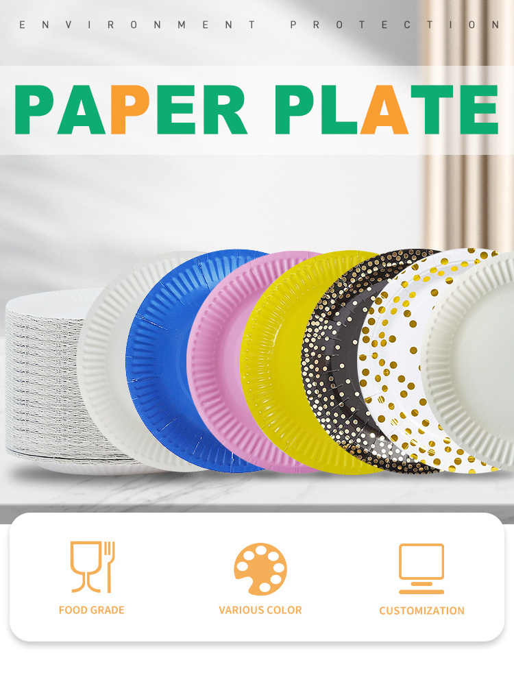 Custom printed paper plates best sale