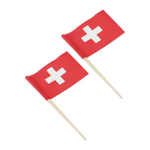 Custom logo unique sandwich burger toothpick flags switzerland wooden toothpick with flag