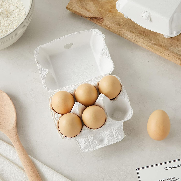 Disposable Compostable Eggs Packaging 4/ 6 /8/ 10/ 12 Cells Paper Egg Tray Egg Cartons