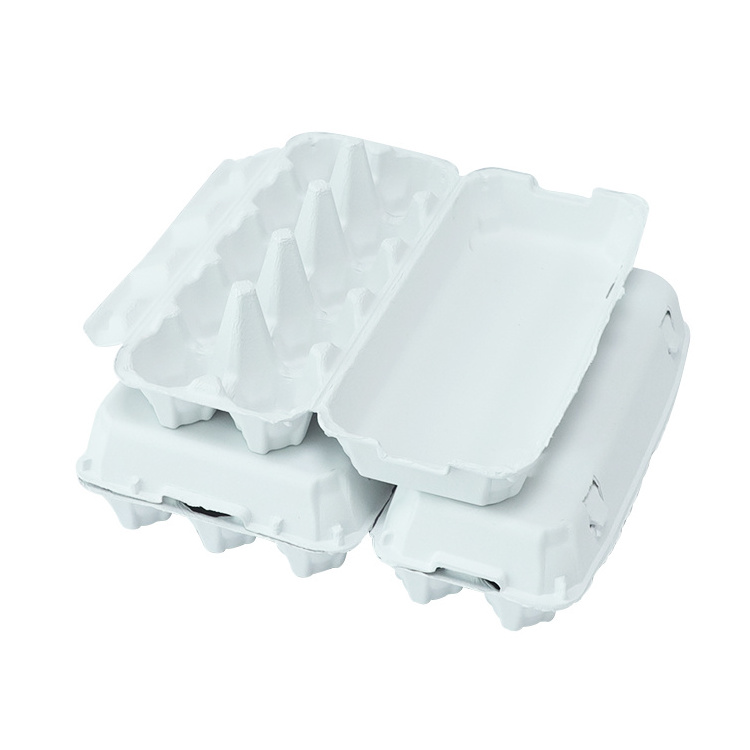 Disposable Compostable Eggs Packaging 4/ 6 /8/ 10/ 12 Cells Paper Egg Tray Egg Cartons