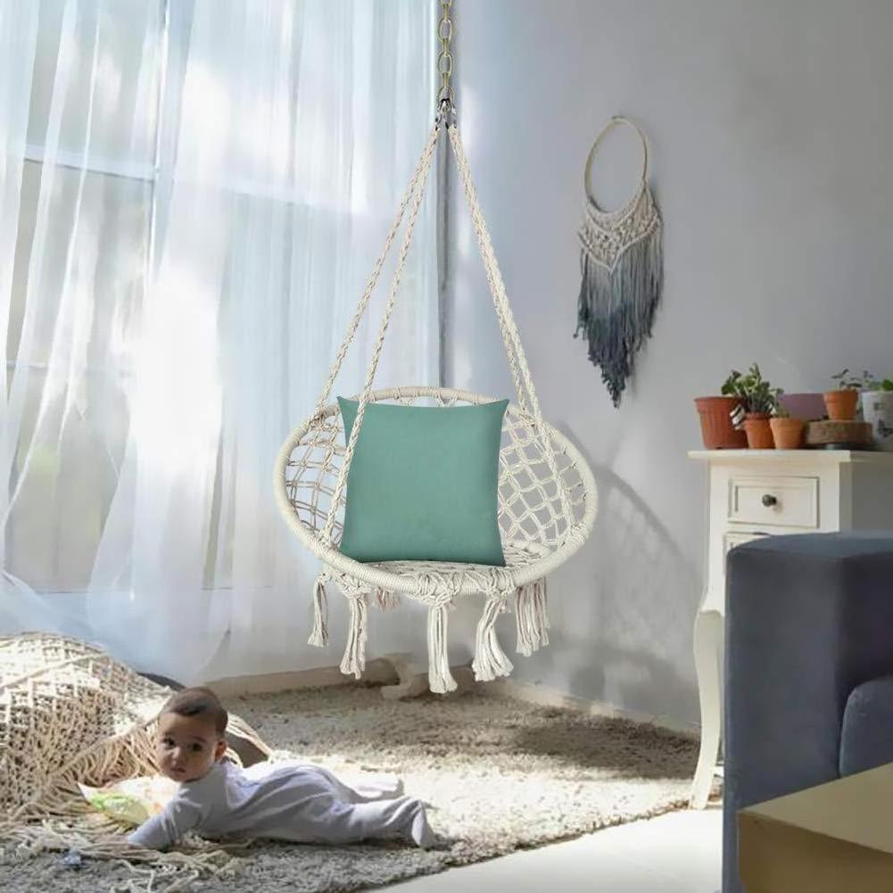 Leisure hanging chair indoor weaving cradle chair single air hanging chair bamboo hammock