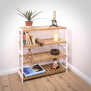 3 Tier Bamboo Shoe Rack for Closet Free Standing Shoe Shelf for Entryway Small Space Stackable