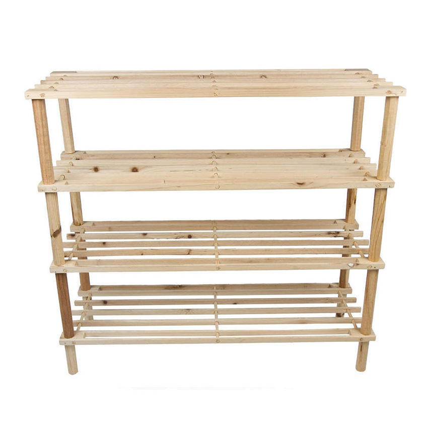 High Quality Wood Bamboo Furniture Shoe Rack Organizer Entryway Household Shoe Cabinet