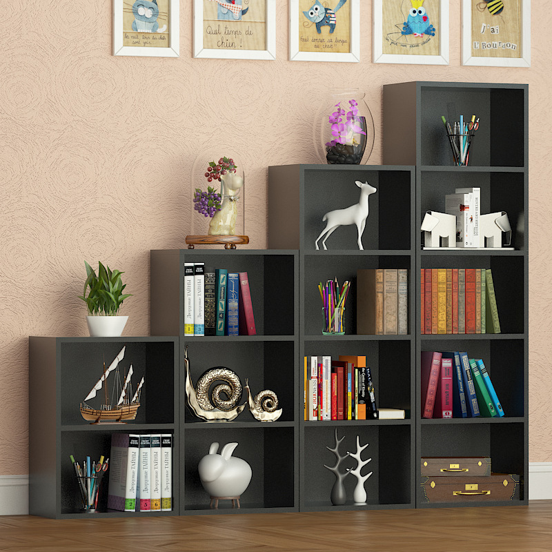 Modern Furniture Storage Cabinet Bookcases Solid Wood Book Shelve Bookshelf for Home Office