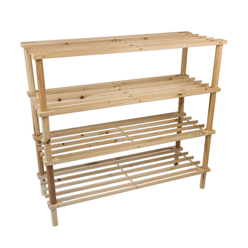 High Quality Wood Bamboo Furniture Shoe Rack Organizer Entryway Household Shoe Cabinet