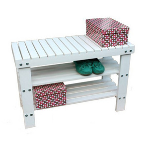 High Quality Modern Black Entryway Wood Shoe Bench With Shoe Storage