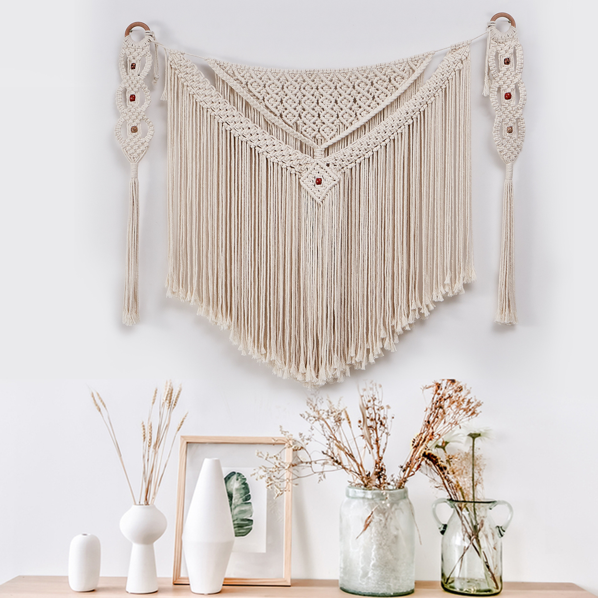 Macrame Plant Hangers Indoor Different Size Hanging Boho Tapestry Wall Decor