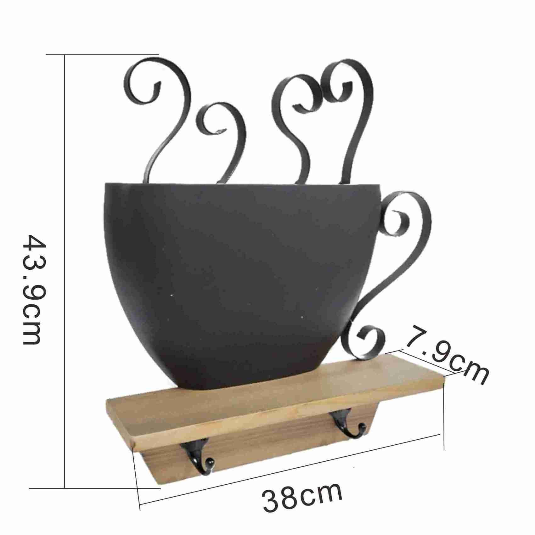 Hot Sale Wooden Hanging Entryway Wall Shelf Floating With Hooks Wall Mount Clothes Hooks