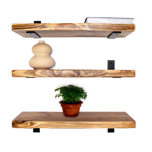 Hot Sale Floating Wall Shelves Metal And Wood Wall Corner Mounted Hanging Shelf For Bedroom