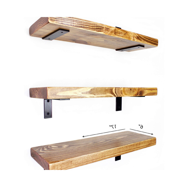 Hot Sale Floating Wall Shelves Metal And Wood Wall Corner Mounted Hanging Shelf For Bedroom