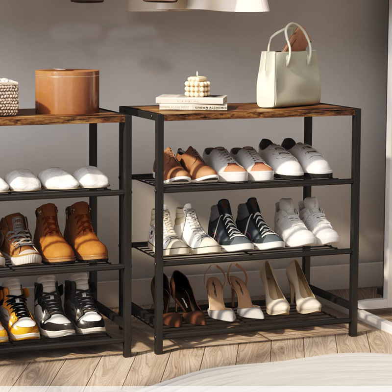 Hot Sale  Entrance Passageway Small Shoe Rack High Barrel Shoe Tower 5 Floor Closet Narrow Shoe Rack