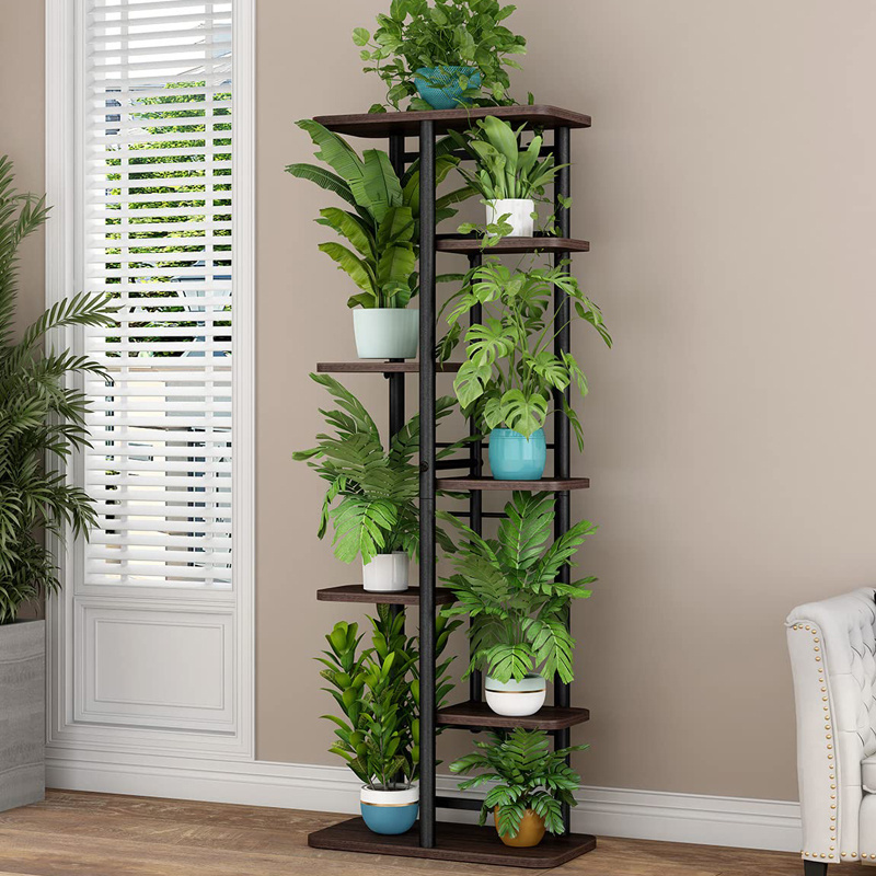 Indoor  Plant Stand Metal 4 Tier Plant Rack Flower Pot Holder Shelves Storage Organizer Planter Display Shelving