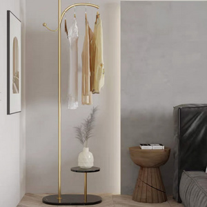 Modern Freestanding Metal Coat Racks Hanger Stand with Marble Base Hallway Entryway Coat Rack